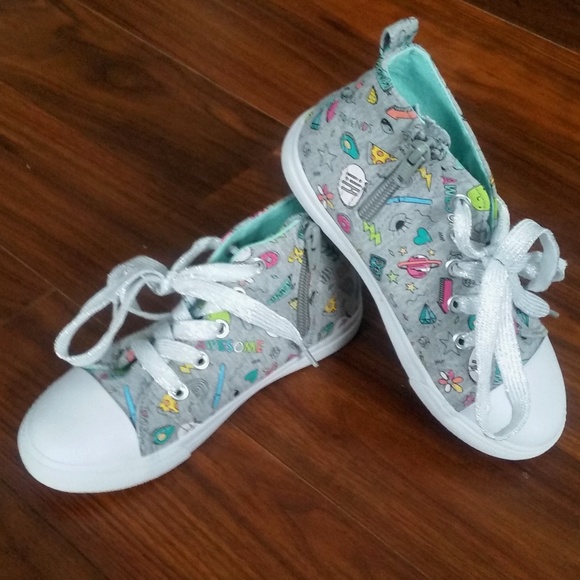 Cat & Jack Other - Girls' Cat & Jack High Top Sneakers, size 12, EUC